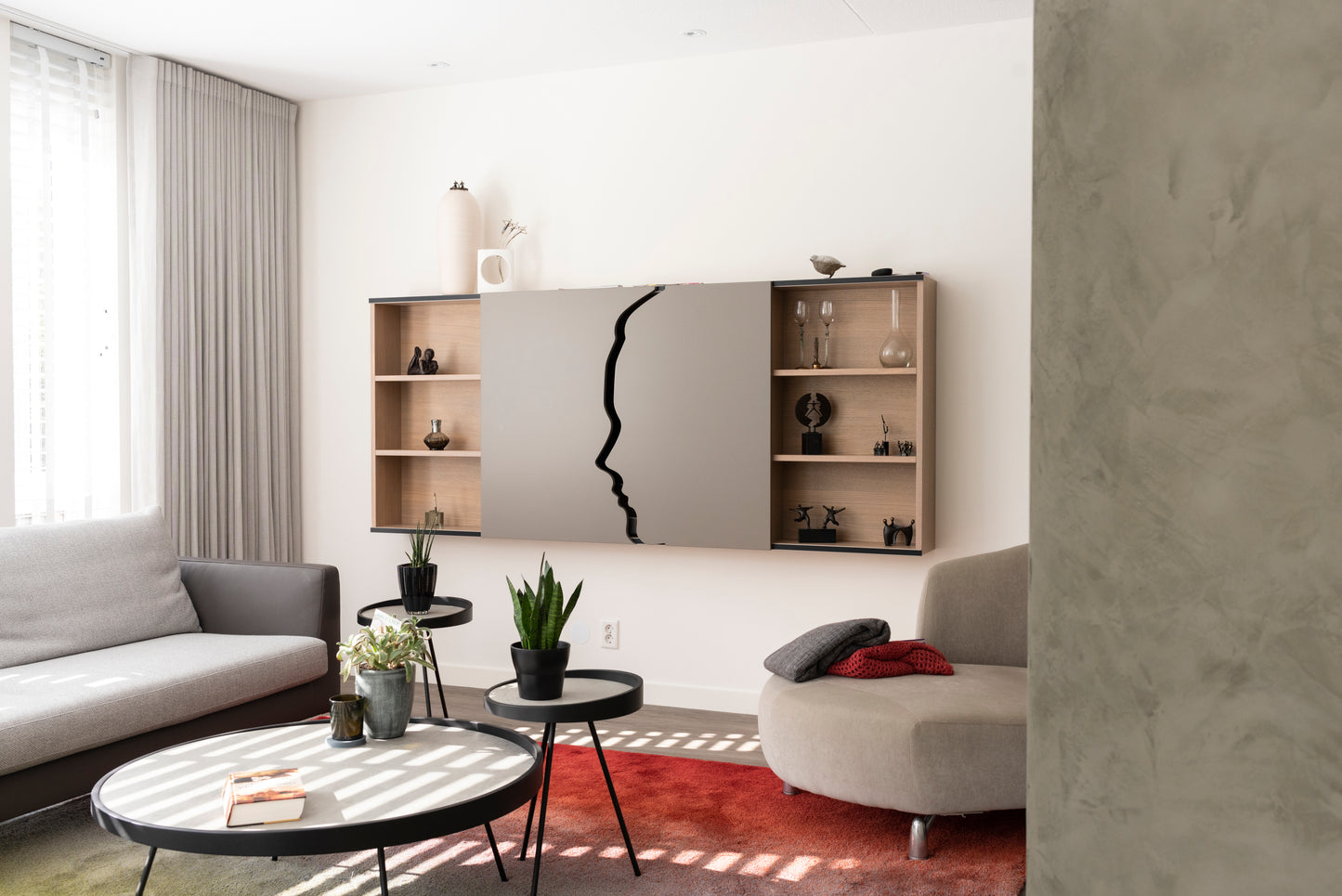 Modern tv-meubel met houtfineer en minimalistisch design